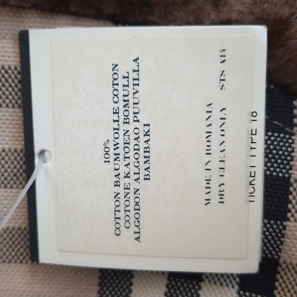 Burburry London Vintage check 100% cotton canvas bucket hat, beige XS, S - Picture 12 of 15